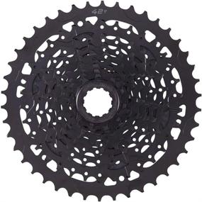 img 1 attached to 🖤 Black Microshift Advent Cassette - 9-Speed, 11-42t, ED Coated Alloy Large Cog