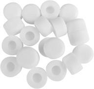 room starters' 20-pack white silicone rubber door stop bumper tips: universal fit replacement stopper ends logo