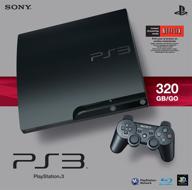 🎮 sony playstation 3 slim 320 gb charcoal black console: enhanced gaming experience in sleek design logo