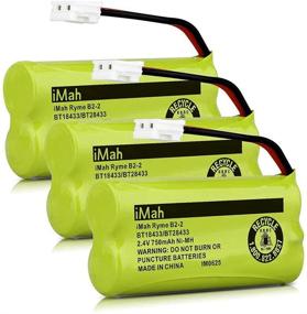 img 4 attached to 🔋 iMah BT18433/BT28433 2.4V 750mAh Ni-MH Battery - Compatible with AT&amp;T VTech Cordless Phone CS6229 BT184342 BT284342 BT183348 BT283348 BT8300 BT1011 BT1018 BT1022 BT1031 2SN-AAA55H-S-J1, Pack of 3