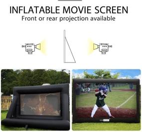 img 1 attached to 🎥 VIVOHOME 20-футовый надувной гигантский экран для проектора для использования на открытом воздухе и в помещении с сумкой для переноски для прямой и обратной проекции.
