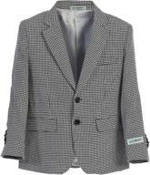 stylish gioberti lightweight spring houndstooth blazer - perfect for boys' suits & sport coats logo