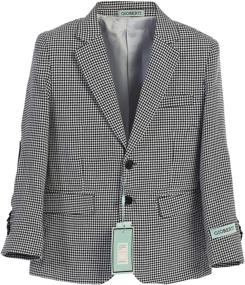 img 3 attached to Stylish Gioberti Lightweight Spring Houndstooth Blazer - Perfect for Boys' Suits & Sport Coats