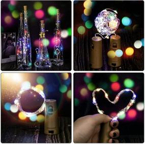 img 1 attached to 🍷 30 Pack Wine Bottle Lights with Cork - Mini Fairy Lights for Liquor Bottles - Multicolor LED String Lights - Perfect for DIY, Parties, Christmas, Decor, Weddings & More!