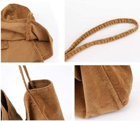 img 2 attached to Danling Unique Corduroy Shoulder Shopping Women's Handbags & Wallets in Totes