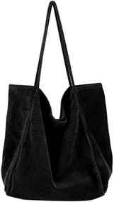 img 4 attached to Danling Unique Corduroy Shoulder Shopping Women's Handbags & Wallets in Totes