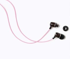 img 2 attached to Symphonized Bling Premium Genuine Wood In-Ear Noise-Isolating Headphones With Mic And Nylon Cable (Pink)