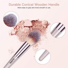 img 2 attached to 💄 Premium Synthetic Makeup Brushes Set - 18 Pcs for Blending Foundation Blush Eyeshadow Concealers Face Powder | Includes 2 Silicone Face Mask Brushes, 4 Blender Sponges, and 1 Brush Cleaner