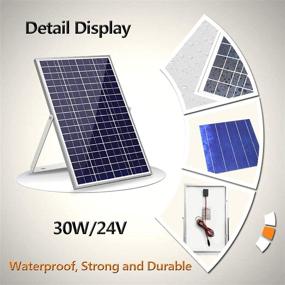 img 1 attached to 🌞 SOLPERK 30W/24V Solar Panel: Efficient Trickle Charger for Automotive, Motorcycle, Boat, ATV, Marine, RV, and More