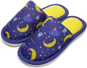 img 4 attached to 🦖 Dino-mite MEMON Cartoon Dinosaur Slippers - Vibrant Purple Boys' Shoes in Size 9!