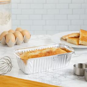 img 3 attached to 🍞 50-Pack of Disposable Aluminum Loaf Pans with Lids - 8.5 x 4.5 - Ideal for Baking 2 lb Bread - Foil Tins