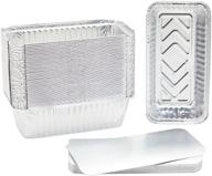 🍞 50-pack of disposable aluminum loaf pans with lids - 8.5 x 4.5 - ideal for baking 2 lb bread - foil tins logo