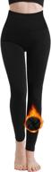 👖 aoliks winter high waisted fleece lined leggings - soft stretch thermal warm workout yoga pants for women logo