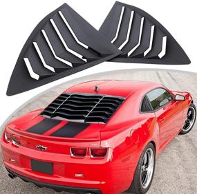 img 3 attached to Chevy Camaro Rear Side Window Louvers: Lambo GT Style ABS Vent Covers for 2010-2015 LS LT RS SS GTS