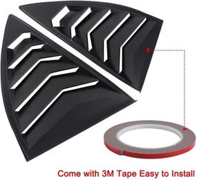 img 1 attached to Chevy Camaro Rear Side Window Louvers: Lambo GT Style ABS Vent Covers for 2010-2015 LS LT RS SS GTS