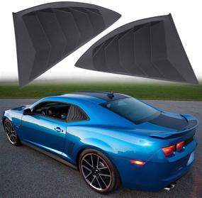 img 2 attached to Chevy Camaro Rear Side Window Louvers: Lambo GT Style ABS Vent Covers for 2010-2015 LS LT RS SS GTS