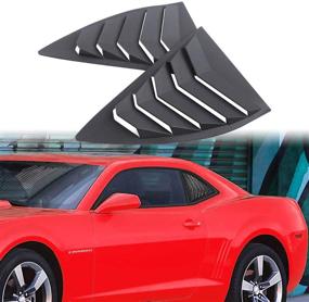 img 4 attached to Chevy Camaro Rear Side Window Louvers: Lambo GT Style ABS Vent Covers for 2010-2015 LS LT RS SS GTS