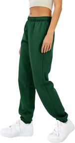 img 3 attached to 🔥 Warm and Comfy Women's Fleece Sweatpants: High Waisted Baggy Pants with Pockets for Fall - EFAN Oversized Joggers for Lounge or Jogging