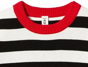 img 1 attached to 👦 Kid Nation Boys Color Block Striped Pullover Sweater - Crew Neck - Long Sleeve - Cotton Knit - 4-12Y TOS