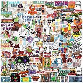 img 4 attached to 🎁 103Pcs Dream SMP Waterproof Vinyl Stickers for Laptop, Water Bottles, Bike, Skateboard, Luggage, Computer, Hydro Flask, Toy, Phone, Snowboard - DIY Decoration as Gifts for Kids, Girls, Teens