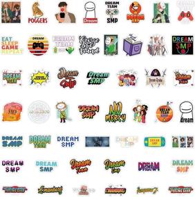 img 3 attached to 🎁 103Pcs Dream SMP Waterproof Vinyl Stickers for Laptop, Water Bottles, Bike, Skateboard, Luggage, Computer, Hydro Flask, Toy, Phone, Snowboard - DIY Decoration as Gifts for Kids, Girls, Teens