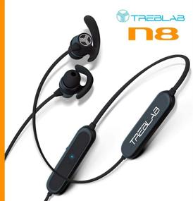 img 3 attached to 🎧 TREBLAB N8 - Спортивные беспроводные наушники Bluetooth: Легкие внутриканальные наушники с магнитным фиксатором, водонепроницаемые и устойчивые к поту для тренировок в спортзале, йоги, бега и тренировок - Шумоподавляющая гарнитура с оголовьем и микрофоном (модель 2018 года)