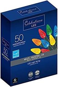 img 3 attached to 🎉 Celebrations 47825-71 C6 LED Light Set - 12ft, 50 Multi-Color Lights