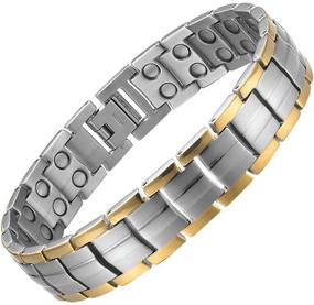 img 4 attached to Double Strength Titanium Magnetic Therapy Bracelet for Arthritis Pain Relief - Includes Size Adjusting Tool and Gift Box by Willis Judd