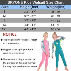 img 1 attached to 🏊 Neoprene Full Body Wetsuit for Kids Girls Boys - 2.5MM Thermal Swimsuit for Toddler Youth Children Teen, Long Sleeve Scuba Diving Surf Suit - One Piece Sun Protection for Water Sports