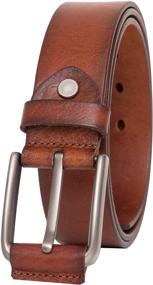 img 4 attached to 🐂 Premium Bullko Genuine Leather Classic Men's Accessories and Belts - 34 36Inch