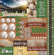 🏀 enhance your baseball scrapbook with reminisce baseball 2 elements stickers 12"x12 logo