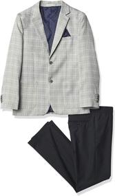 img 4 attached to Isaac Mizrahi 2 Piece Gingham Contrast Boys' Clothing and Suits & Sport Coats