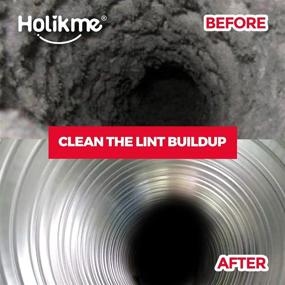 img 2 attached to 🔥 Holikme 50 Feet Dryer Vent Cleaner Kit - Lint Remover with Flexible Cleaning Brush Extending Up to 50 Feet