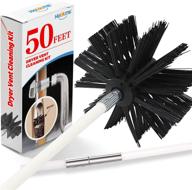 🔥 holikme 50 feet dryer vent cleaner kit - lint remover with flexible cleaning brush extending up to 50 feet logo