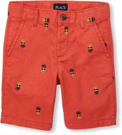 childrens place chino shorts black boys' clothing : shorts logo