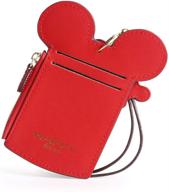 🐾 cute neck pouch with animal shape purse - perfect travel companion & id card holder for women, kids, and students (red 1pc) logo