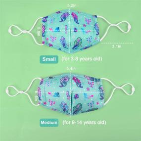 img 3 attached to CIKIShield 6 Pack Children Adjustable Cloth Face Mask: Washable, Reusable Face Cover for Kids - UV Protection Included
