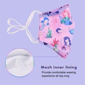 img 1 attached to CIKIShield 6 Pack Children Adjustable Cloth Face Mask: Washable, Reusable Face Cover for Kids - UV Protection Included