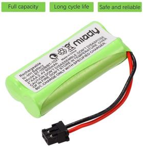 img 2 attached to 🔋 Miady 2.4V 2 AAA 900mAh Ni-MH Cordless Home Phone Battery Pack - Compatible with Uniden, Sanyo, Lenmar - BT1008 BT1016 BT1021 - Long Lasting Power (Pack of 3)