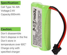 img 3 attached to 🔋 Miady 2.4V 2 AAA 900mAh Ni-MH Cordless Home Phone Battery Pack - Compatible with Uniden, Sanyo, Lenmar - BT1008 BT1016 BT1021 - Long Lasting Power (Pack of 3)