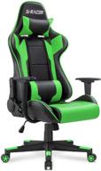 🪑 green homall high back computer pu leather desk racing chair with headrest, lumbar support, and swivel function - ergonomic office executive task chair логотип