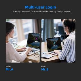 img 2 attached to AWOW Webcam with Windows Hello IR Camera, 720P HD, Digital Mic - Perfect for Video Calls, Conferences, Online Lessons, Games, DX2