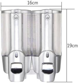 img 2 attached to 🧼 Convenient Wall Mounted Soap Dispenser, 700ml Capacity, Ideal for Office, Bathroom, and Kitchen - Silver 2 Chamber