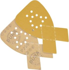 img 2 attached to 🔲 Dura-Gold Premium Mouse Detail Sander Sandpaper Sanding Sheets - 220 Grit (Box of 24) - 12 Hole Pattern Hook &amp; Loop Triangle Shaped Mouse Discs - Suitable for Black and Decker, Woodworking, Wood Crafting, Auto