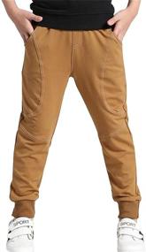 img 4 attached to 👖 Casual Tapered Boys' Cotton Sweatpants - Rysly Clothing for Pants