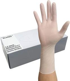 img 4 attached to 🧤 Infi-Touch White Nitrile Gloves - Superior Quality Disposable Gloves, Non Sterile, 50 Gloves, Powder Free, 12" Length