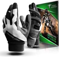 full finger black motorcycle gloves for men women - poison scorpion l fit for motocross, bmx, mtb, atv, & utv riding. perfect for outdoor sports, dirt biking, mountain biking, and cycling - non-slip, breathable & touchscreen compatible logo