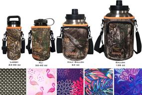 img 1 attached to 🌲 Koverz Realtree Camo Water Bottle Carrier: Shoulder Strap, Holder for 32-40oz (1200ml) Bottles