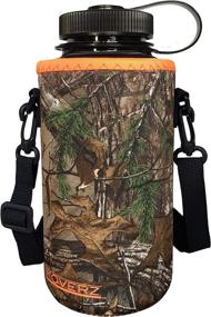 img 2 attached to 🌲 Koverz Realtree Camo Water Bottle Carrier: Shoulder Strap, Holder for 32-40oz (1200ml) Bottles