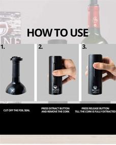 img 3 attached to 🍷 Wine About It: Effortless Electric Wine Bottle Opener Set with Rechargeable Push-Button Corkscrew and Additional Accessories